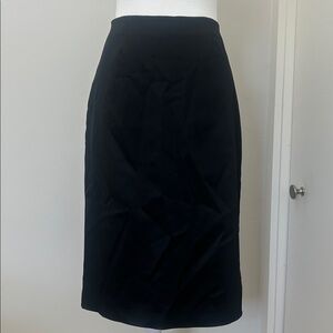 Formal Satin Black Pencil Skirt